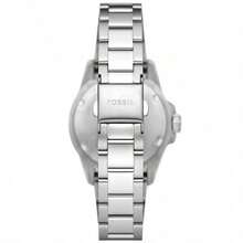 Fossil 女士不锈钢表带石英表，亮橙色表盘，情人节礼物 ES5351 - 粉色 - 查看 4