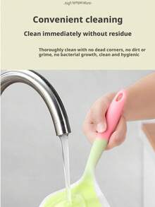 Semi-Transparent Silicone Spatula, Non-Stick Cookware, Heat Resistant Kitchen Tool, Oil Control - Multicolor - View 9