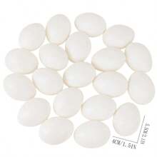 60pcs White And Brown Plastic Easter Eggs, Blank For DIY Painting, Suitable For Easter Egg Hunt Party Decoration And Craft - Multicolor - View 8