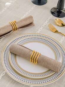 2/6/12pcs Solid Color Thickened Wrinkle-Resistant Cloth Napkins, Suitable For Holidays, Weddings, Parties, Banquets, Home Dining Table Decor - Multicolor - View 3