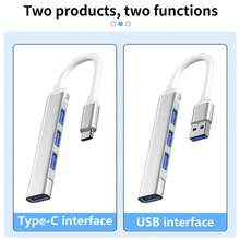 VAORLO USB-C 3.0 Type-C 4-Port Multi-Function USB Hub Adapter, OTG Compatible For Huawei Pro 13/15 Air Pro PC Computer Accessories - Grey - View 9