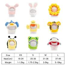 可爱宠物帽 猫狗帽 老虎兔帽 柔软帽子 可调节配件 透气头饰 小猫小狗头套 - 彩色 - 查看 2