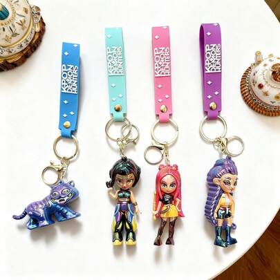 1pc K-Pop Electroplated Witch Girl Group Keychain Pendant, Popular Girl Group Car Bag Small Gift Accessory