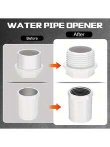 1pc Heavy Duty Integrated Internal & External Threader Tool - Heavy Duty Construction For Precise Threading/Cutting - Compatible With 1/2" And 3/4" Pipes - Professional Plumbing And DIY Projects - Compatible With Standard Pipe Threads, Cylindrical Tool Design, Metal Construction - A - View 8