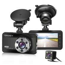 Front And Rear Dual-Lens Dash Cam, Front And Rear 1080P Full HD - 170° Ultra-Wide-Angle Car Camera, Equipped With A 3.0-Inch LCD Screen, Enhanced Night Vision And Wide Dynamic Range (WDR), G-Sensor Collision Detection, Loop Recording, And 24-Hour Parking Monitoring. SD Card Or Storage Card Not Included. - S800 - View 1