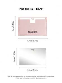 Tom Ford Ví đựng thẻ màu hồng có gương, phong cách Y2K, thiết kế gương hai mặt, họa tiết mây dập nổi, túi đựng thẻ di động, thích hợp làm quà tặng ngày lễ và sử dụng hàng ngày, phù hợp mọi mùa. - Hồng - Xem 3