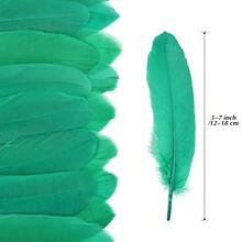 120 chiếc lông vũ nhân tạo số lượng lớn, sản phẩm thủ công mỹ nghệ, các dự án DIY bằng lông vũ, trang trí lông vũ cho quần áo, phụ kiện lông vũ trang trí nhà cửa, lông vũ làm bùa bắt giấc mơ, lễ hội, các loại lông vũ trang trí khác nhau, đạo cụ lông vũ cho các bữa tiệc, lông vũ nối tóc. - 120 chiếc màu xanh lá cây - Xem 2