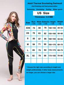 HISEA 3.0mm Thick Women's Full Body Wetsuit; Adult Long Sleeve Warm Swimsuit; Universal Padless Jellyfish Diving Suit - Multicolor - View 9