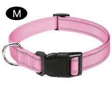 1pc Reflective Adjustable Dog Collar, Thin Nylon Webbing And Quick Release Plastic Buckle, Adjustable Nylon Collar Suitable For Small, Medium, Large Dogs, Walking & Training - Pink - View 15