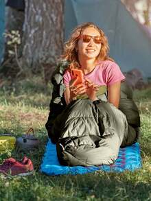 Saco de dormir para momia, de -20 a 16 ° F Extreme 3 a 4 estaciones para adultos, clima frío, cálido y lavable, para senderismo, viajes y actividades al aire última intervensión - -9,4 °C-verde - Ver 3