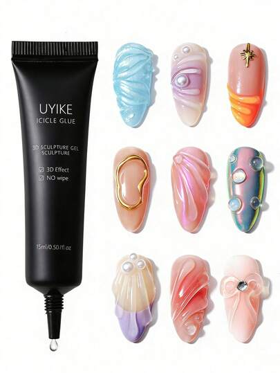 3D凝胶 - 美甲造型凝胶，适用于美甲设计DIY、美甲彩绘、造型、雕刻和圣诞装饰