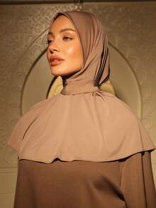 1顶时尚休闲优雅速戴头巾帽，经典简约风格，柔软透气的针织面料，适合日常生活、节日、祈祷等场合。 - turban - 查看 5