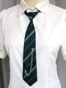 1pc Striped Chain Unisex Bolo Tie, Suitable For Casual, Street, Daily, Party, Gift - Multicolor - View 2