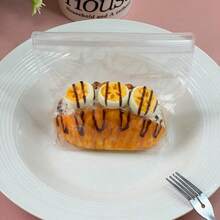 逼真食物造型挤压玩具 - 香蕉系列 - 香蕉吐司挤压玩具、蛋糕挤压玩具、减压玩具、奶油粘土、硅胶挤压玩具、减压玩具、生日礼物、礼品 - 彩色 - 查看 7