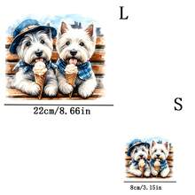 2pcs West Highland Terrier Heat Transfer Patches, Suitable For T-Shirts, Jeans, Sweaters, Handbags, Pillows, Cushions, Washable And Ironable - L+S - View 7