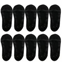 Calcetines invisibles para barco para mujer, de verano, delgados, sin deslizamiento, de encaje hueco, antideslizantes con silicona para damas - Multicolor - Ver 10