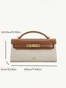 Chiếc túi xách sang trọng, tối giản mới này kết hợp giữa chất liệu da và chất liệu dệt, làm nổi bật chất lượng tổng thể. Khóa kim loại lấy cảm hứng từ phong cách cổ điển kết hợp với quai xách ngắn, mang đến cả vẻ thanh lịch và tính tiện dụng. - Nhiều màu - Xem 7