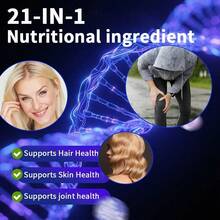 Soomiig Resveratrol+NAC+NAD+Berberine+Collagen Peptides+Hyaluronic Acid+Biotin - Support Hair, Skin, Nails Health - 120 Softgels - 1瓶 - 查看 6