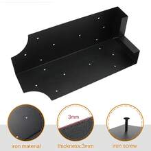 Soporte de esquina para cama de jardín de alta resistencia, soporte de jardinera de metal con ranura de fijación, kit de montaje para cama elevada de jardín - Negro - Ver 4