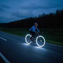 20pcs Glow-In-The-Dark Reflective Neon Stickers, Premium Color Scheme, Battle Stripes, Ultimate Cycling Protection Set, Suitable For Bicycle, Scooter, Cycling, Ensure Safer And More Unique Night Riding, Bicycle Helmet, Bicycle Accessories, Bicycle Light Mounting Bracket, Motorcycle Bicycle Reflective Tape - Multicolor - View 4