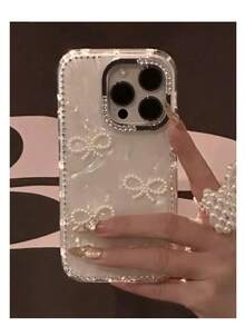 1pc Luxury Electroplated Rhinestone Edged Shiny Star Transparent Full Body Shockproof Phone Case, Compatible With IPhone 17/17 Air/17 Pro/17 Pro Max, 16, 16 Pro, 16 Plus, 16 Pro Max, 15, 14, 14 Pro Max, 13, 12, 11 - Kiểu 3 (1 chiếc) - Xem 10