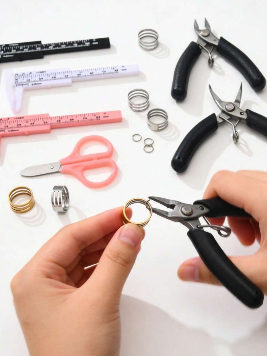 1/5/10PCS Jump Ring Opening Tools Closing Finger Rings Jewelry Tools Jump Ring Opener For DIY Jewelry Making Jewelry Findings - Silver - View 1