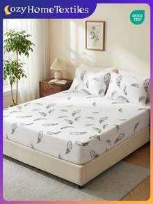 Bộ ga trải giường in họa tiết 2/3 món (1 ga trải giường + 1/2 vỏ gối, không kèm ruột gối), chất liệu bảo vệ nệm thân thiện với da và thoải mái, vỏ nệm in họa tiết, mềm mại, thoáng khí, nhiều kích cỡ, phù hợp với giường đơn/đôi/nữ hoàng/vua, có thể giặt máy, trang trí nhà cửa, trang trí phòng ngủ. - Nhiều màu - Xem 9