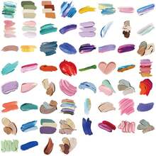 Paquete de pegatinas de paleta de dibujos animados transparentes, 60 uds., PET transparente impermeable para álbum de recortes, guitarra, cuaderno, decoración, grabación, tienda de vida A5CT - 60 PIEZAS - Ver 4