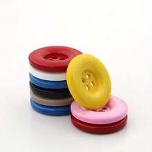 4/8/10/12/16/20Pcs Colorful Large Decorative Buttons, Creative Handmade DIY Materials, Candy Color INS Style Clothing Accessories, Versatile Buttons Brooches Hair Accessories, Plastic Material, Suitable For Clothing Decoration, Jute Ribbon Rope And Wedding Crafts, Used For Gifts And Party Decoration, Random Color - Multicolor - View 9