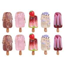5/10/20 pièces Super mignons clips à cheveux d'été réalistes en forme de mini glace, ventouse à glace, accessoires capillaires DIY pour femmes et filles, coiffure de salon, support de coiffure - Clips à cheveux en forme de glace et de crème, aimants de réfrigérateur DIY, mini accessoires - Mini glaces - Voir 4