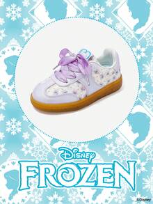 Disney 1 đôi giày thể thao trẻ em chủ đề Frozen, bao gồm giày công chúa Elsa, công chúa Anna và công chúa Arendelle, thích hợp cho sinh hoạt hàng ngày, các hoạt động thể thao ngày lễ và ngoài trời. Thoải mái, đế chống trơn trượt, thoáng khí. - Màu tím - Xem 2