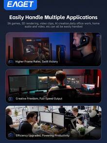 16GB/8GB DDR4 Desktop Memory, High-Performance 3000MHz/2666MHz, UDIMM 288-Pin, Compatible With Intel And AMD Ryzen, No XMP Support - Black - View 4