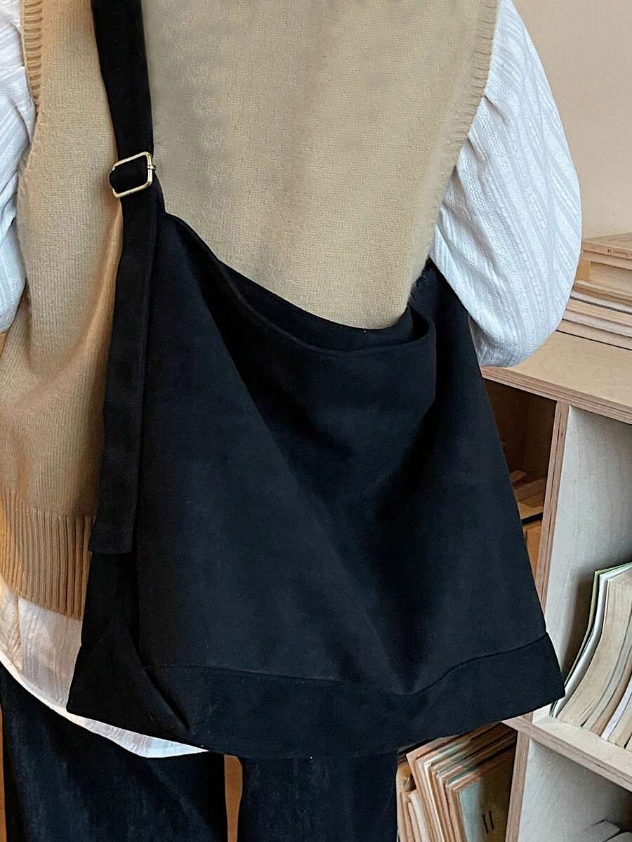 Autumn And Winter High-End Retro Suede Tote Bag, New Versatile Large Capacity Crossbody Bag - Multicolor - View 1