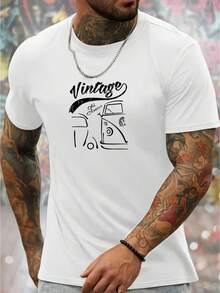 Camiseta de manga corta unisex con estampado divertido para hombres - Camiseta de cuello redondo transpirable de verano con estampado de letras, lavable a máquina, ajuste regular para uso casual, atuendo de ocio de verano, camiseta de manga corta de moda unisex, cómoda y que absorbe el sudor, cuello redondo casual, tela ligeramente elástica, ideal para actividades al aire  regalo de verano para hombres y mujeres. - Blanco - Ver 8