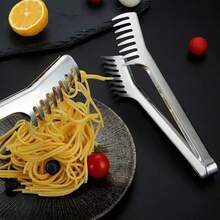 10个装不锈钢意面夹，食品夹，适用于自助餐、餐厅、厨房、食堂、酒店、派对等场合。 - 彩色 - 查看 2