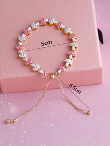 1pc Minimalist Double-Layer Electroplated Apple, Mushroom, Star, Moon, Cosmos, Dolphin, Ladybug, Flower, Duckling, Pentagram Beaded Bracelet, Unique Fashion Design, Versatile Accessory - Little Mushroom - View 9