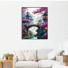 SNA 2026 New Style Flower Bridge Ancient Tower Cross Stitch Kits DIY Handmade Fabric Cloth Cross Embroidery Sewing Set Home Deco Diy Kit Crafts Embroidered Embroidery Kit Cross Stitch Kits Crochet Kit Punch Needle Kit Sewing Accessories Sewing Kit Embroidery Thread Craft Kit Stitch Stuff Sewing Patterns Crochet Craft Supplies Embroidery Kit Beginners Sewing Pattern - Need to Embroider By Yourself, No Frame - View 7