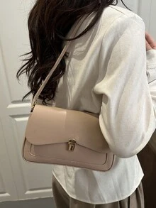 Fashionable Casual Minimalist Chain Crossbody Bag, Suitable For Shopping, Wallet, Young Women, College Students, Newlyweds, Office Ladies. Ideal For Office, School, Work, Business, Commuting, Outdoor, Travel, And Outings. - Khaki - View 2