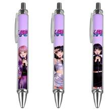 K-POP Theme Ballpoint Pen And Rollerball Pen, Featuring Popular Girl Group Patterns, Black Ink Refill. Quick-Drying Ink, Smooth Writing. Suitable For Young People And K-POP Fans - Sets - View 11