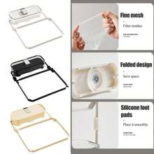 Suction Cup Sink Strainer & Drainer Basket With Shelf, Detachable Mesh Bag For Kitchen Sinks Organizing Food Waste - Multicolor - View 3