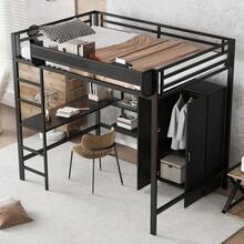 Kids Bed Frames, Headboards & Footboards - Black + MDF+Metal - View 8