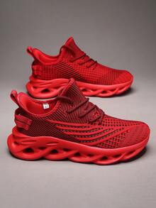Outdoor All-Season Men's Sports Shoes, Comfortable Non-Slip Men's Casual Shoes, Lightweight Thick-Soled Men's Shoes, Couples Men's And Women's Shoes, New Design Women's Shoes, Brand Original Hiking Shoes, Arab Running Shoes, Large Size, Extra Large Size, 28-46EUR (Asymmetrical Pattern) - Red - View 3