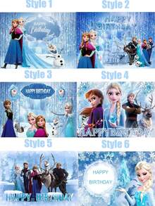 95*75厘米背景布，生日背景幕布，生日主题装饰，派对用品，生日派对装饰及布置 - 彩色 - 查看 2