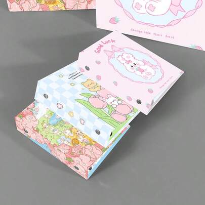 Cute Cartoon Style M5 Hard Paper Cover Loose-Leaf Album, Detachable, Ideal For Fandom Collection, Scrapbooking, Durable & Crush-Resistant