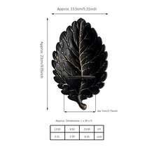Portacandele da parete in ferro vintage con foglie nere e dorate, decorazione da parete per l'atmosfera di una cena a lume di candela - 1PC - Visualizzare 12