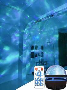北极光星空投影灯，亮度可调，多色LED灯，适用于卧室、家庭影院、房间装饰——营造活力氛围，适合派对、现代照明，投影效果清晰，是各种节日的理想礼物。 - 多色光 - 查看 7