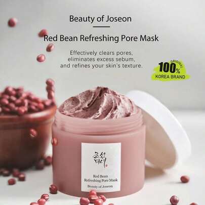 Beauty of Joseon 140毫升/4.73液盎司 红豆清爽毛孔面膜，清爽泥状面膜，清洁并滋润肌肤，收缩毛孔，控油补水，适合油性及混合性肌肤，韩国化妆品