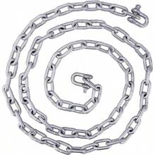 Galvanized Fluke Style Anchor Kit Includes Galvanized Fluke Anchor, Rope, Shackles, Chain 8LB 10LB 13LB - For Boat 12-22FT, 8 LB - View 5