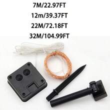 1 dây đèn LED bằng dây đồng chạy bằng năng lượng mặt trời, thích hợp trang trí ngoài trời, sân hiên, tiệc tùng, bãi cỏ, cắm trại, vườn, Giáng sinh. - Đèn dây đồng năng lượng mặt trời - Xem 12