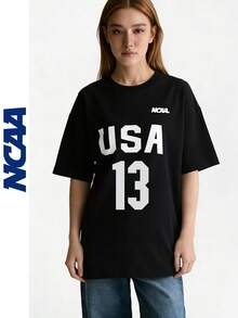 أزواج مطابقة الملابس، تي شيرتات قصيرة الأكمام مناسبة للجنسين، مطبوعة من الأمام والخلف، كاجوال، شارع، أسلوب المدرسة، مناسبة للربيع والصيف والخريف، صديق، صديقة، زوج، زوجة، هدية للذكرى - الأسود - مشاهدة 2